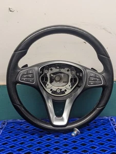 2015-2018 MERCEDES BENZ W205 C300 STEERING WHEEL W/ PADDLE SHIFTERS OEM - Picture 1 of 14