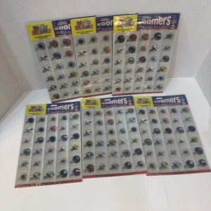 Lot of 6 1997 Pinnacle Zoomers Magic Motion 30 NFL Team Vtg Helmet Stickers NOS - Picture 1 of 8