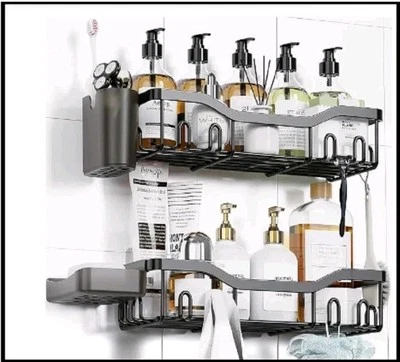 Shower Caddy Organizer For Bathroom Shower Shelves, Wall Shelf -2 Pack-Adhesive  - Image 1 of 4