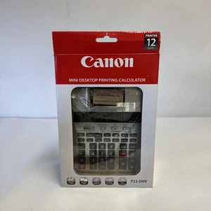 Mini calculadora de impresión de escritorio Canon • P23-DHV-3 • 12 dígitos 2 colores nueva en caja - Imagen 1 de 4