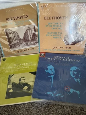 Very Nice Lot 5-LP Beethoven/Solomon/Vegh Quartet/Gilels Valois/EMI NM Tested - Image 1 of 4