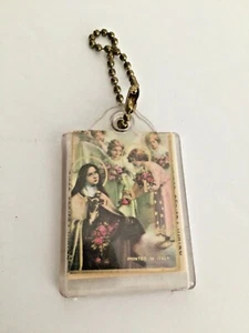 Vintage Catholic Religious Icon Luggage Tag Printed in Italy 1 3/4" x 1 1/4" #2 - Picture 1 of 4