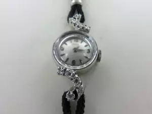 Orologio Vintage Longines Diamanti Oro Bianco 14K Bracciale 6" Con Cassa Funzionante - Foto 1 di 9