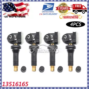 NEW For GM Chevrolet Silverado GMC 13516165 433Mhz 4x Tire Pressure Sensors TPMS - Picture 1 of 11