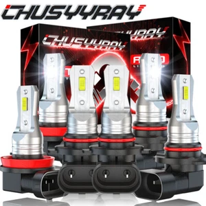 Para Dodge RAM 1500 2500 2016-2018 6x Combo LED Faros Hi/Lo+Bombillas Antiniebla - Imagen 1 de 11