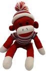 Sock Monkey Dan Dee Plush Stuffed Animal Winter Themed Sweater Traditional 21” 
