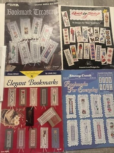 4 Cross Stitch Pattern Booklets/Charts to Make Bookmarks + Extra Design - Picture 1 of 4