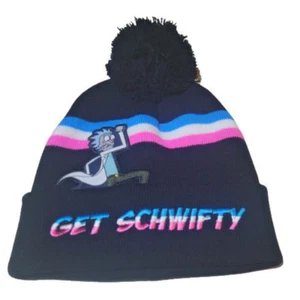Rick and Morty Beanie Pom Pom Hat — Knit Winter Cap, TV Cartoon Adult/Teen Gift - Picture 1 of 5