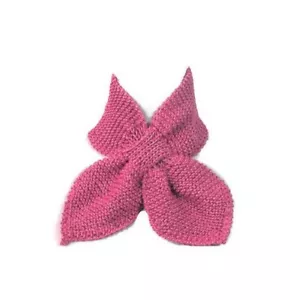 Knit Neck Scarf Pattern Ascot Keyhole Scarf Bowie Printed Knitting Pattern - Picture 1 of 6