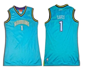 Vtg Reebok BARON DAVIS #1 New Orleans Hornets NBA Jersey (Boy's L) - Picture 1 of 9
