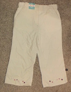 NWT Stride Rite Khaki Flower Corduroy Pants Size 24M 24 Months - Picture 1 of 2