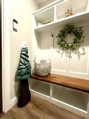 ¡50 pulgadas de alto! Motosierra tallado de árbol nevado, roble blanco macizo. Foto 1 de 4