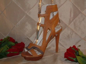VELVET ANGELS BROWN LIDO DE PARIS DRESS SANDAL SZ 10 **NOW THIS IS STEPPIN OUT** - Picture 1 of 8