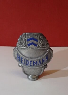 Original alte HEIDEMANN Schutzblechfigur Emblem - Bild 1 von 2