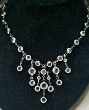 Lucy Isaacs NYC Swarovski Strung Crystal Bead Necklace Victorian 16"