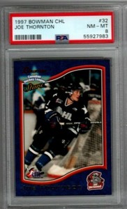 1997-98 BOWMAN CHL JOE THORNTON #32 PSA 8 NM-MT TOPPS PRE ROOKIE