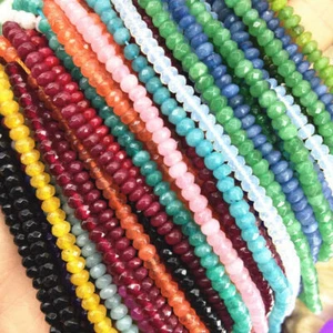 Faceted 2x4mm Natural Rondelle Gemstone Abacus Loose Beads 15" Strand - Picture 1 of 25