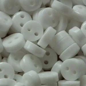 6mm Tiny white buttons - Tiny for Dolls Crafts Scrapbooking - 25 100 600 - Picture 1 of 2