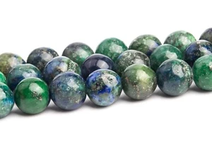 6-7 mm perline di azzurite verde e blu pepita pietra preziosa rotonda perline sciolte - Foto 1 di 4