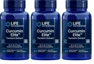 Life Extension Curcumin Elite Turmeric Extract 3X60Caps Curcuminoids/Fenugreek