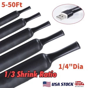 1/4inch 3:1 Ratio Adhesive Lined,Marine Grade Shrink Wrap Dual Wall Adhesive US - Picture 1 of 10
