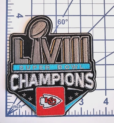 Kansas City Chiefs Super Bowl 2024 58 4" Iron On Patch ~ Free Tracking!