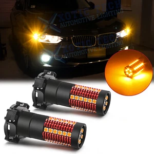 Error Free Anti Hyper Flash PY24W Amber LED Bulb For BMW Front Turn Signal Light - Picture 1 of 12