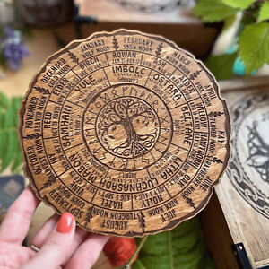 Tree Calendar Wheel Of The Year Wood Sign Tree Of Life Calendar Witchcraft
