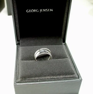 Georg Jensen Silver "Marcia" Ring In Original Box Size K - 22038 - Picture 1 of 8