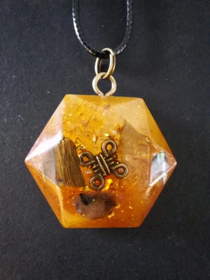 Orgonit Anhänger "Licht Des Verstandes" Orgon Citrin Labradorit Tigerauge  - Bild 1 von 4