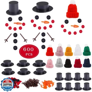 Cosweet 600 Pcs Snowman Crafts Buttons Kit for Kids- Build a Snow - Picture 1 of 5