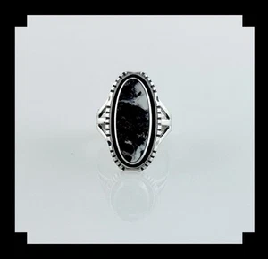 Sterling and White Buffalo Ring Size 9 - Picture 1 of 7