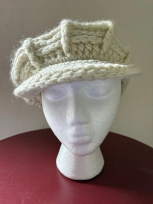 Sombrero Vintage Pom Pom Ala Slouch Kmart Japón Acrílico Color Marfil Foto 1 de 4