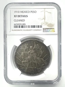 1910 Mexico 1 Peso "Caballito" Grito De Dolores  XF DETAILS NGC SILVER COIN - Picture 1 of 2