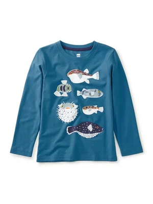 Camiseta Tea Collection Blue Pufferfish, talla 10 Foto 1 de 4