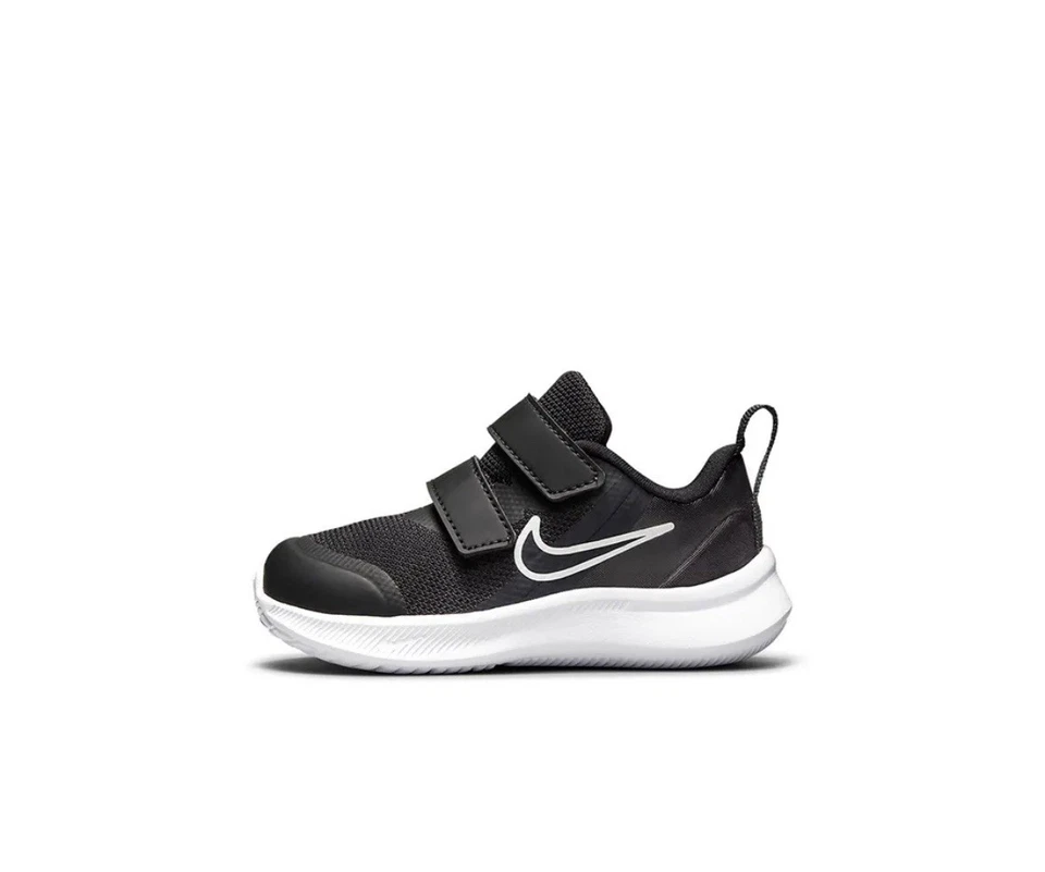 Tênis de corrida masculino tamanho 9C - Nike Star Runner 3 (TDV) preto/cinza/branco - Imagem 1 de 4
