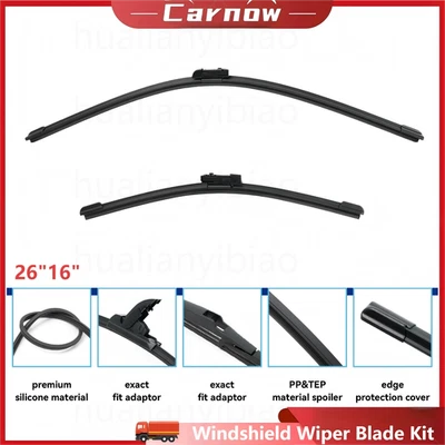 Juego de 2 escobillas limpiaparabrisas delanteras y traseras de 26" +16" para Lexus NX300 2018-2021 calidad OEM Foto 1 de 4