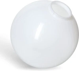 KastLite 10" White Acrylic Lamp Post Globe | 3.91" Fitter Neck - Picture 1 of 8