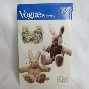Vogue Patterns Linda Carr Boy Girl Bunny Rabbit OOP Craft Pattern 7138 Uncut FF - Picture 1 of 3