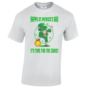 Camiseta Para Hombre Día de San Patricio Craic Divertida Dabbing Patrick Crack Irlanda Irlandesa - Imagen 1 de 1