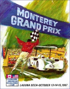1967 Monterey California Sports Car Grand Prix Auto Races Poster Art Print - Picture 1 of 1