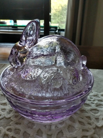 Longaberger Amethyst Easter Bunny On Basket Cover