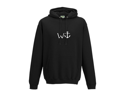 RHUDE Felpa con cappuccio ricamata W Anchor divertente maleducata felpa con cappuccio regalo scherzo