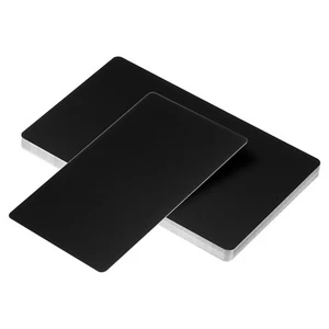 0.45mm Metall Visitenkarten 12 Pack Leer Name Karte Laser Gravur Schwarz Matte - Bild 1 von 6