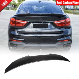 Alerón trasero de fibra de carbono real apto para BMW X6 F16 F86 X6M 2015-2018 - Imagen 1 de 10