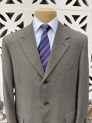 Abrigo deportivo para hombre CANALI Proposta marrón gris mezcla de algodón lana Italia talla 44 R Foto 1 de 4