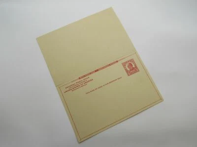 USPS Scott UY12 3c William McKinley Red On Buff G (Good) Postal Reply Card - Image 1 of 4