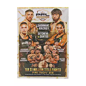 Poster PFL 2024 Season Championship autografato 12 firme 15 x 23 (PFL LOA) - Foto 1 di 4