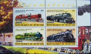 Rep. du Burundi 2011 - Block Trains MNH (3) - Picture 1 of 1