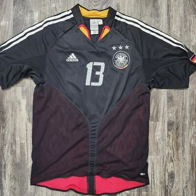 Camiseta de futebol 2004 Adidas Alemanha fora Michael Ballack masculina L UEFA Eurocup Bayern - Imagem 1 de 4